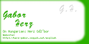 gabor herz business card